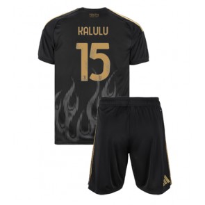 Juventus Pierre Kalulu #15 Tredjetrøje Børn 2026-27 Kortærmet (+ Korte bukser)